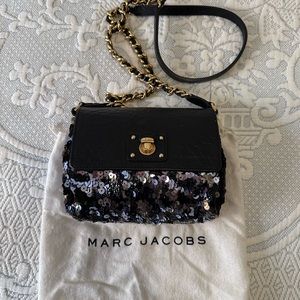 Limited edition, metallic sequin flap bag
